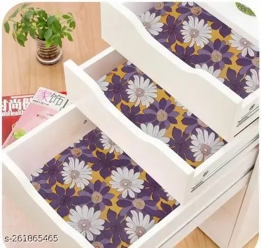 Mopak Decor Shelf Liner used for Wardrobe kitchen cabinet Drawer Slab Roll - (Purple)