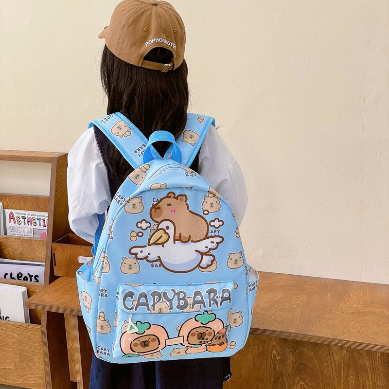 Capybara Printed School Bag | Backpack