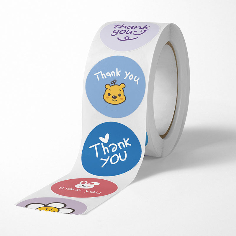 Cute Thank You Sealing Sticker Roll
