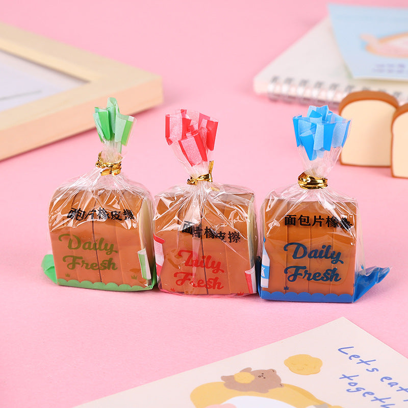Toast Bread Eraser Pack of 4 Pcs 🍞