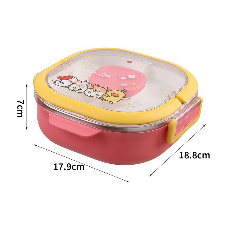 Cute Animal Lunch Box 🥗 | 700ml Stainless Steel Delight!