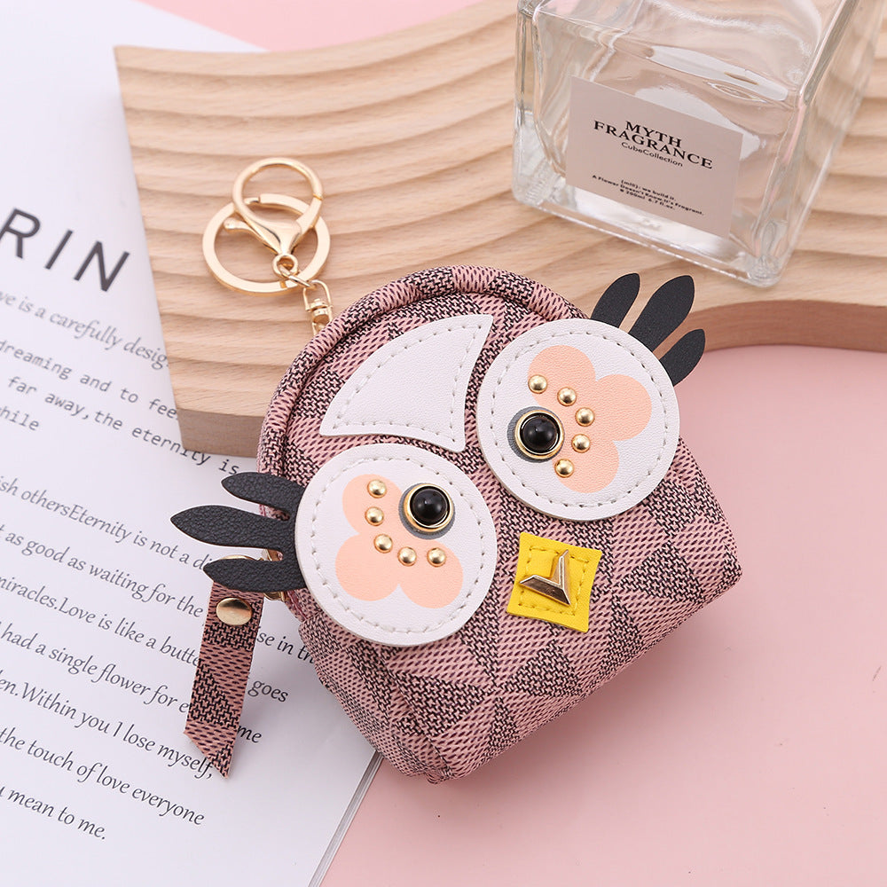 Cute Owl Backpack Coin Purse Keyring
