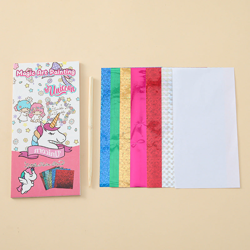 DIY Glitter Foil Painting Book