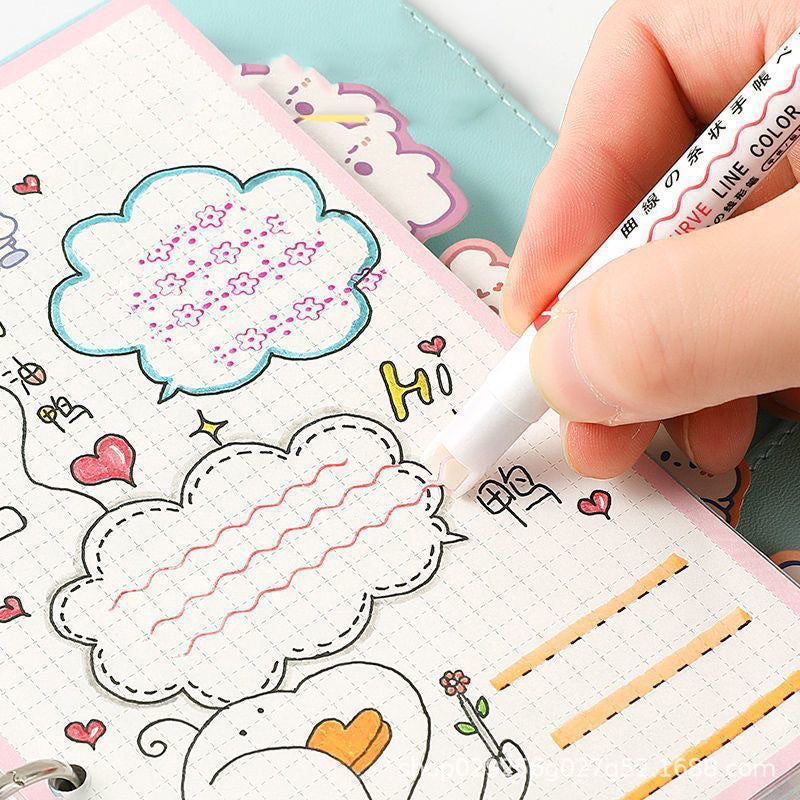 6-in-1 Pattern Roller Linear Color Pen