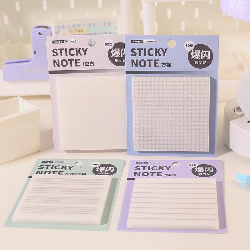 Transparent Frosted Flash Post-it Sticky Notes
