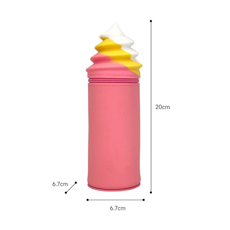 Ice-Cream Silicone Soft Zipper Pencil Case | Pouch
