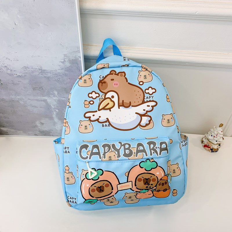 Capybara Printed School Bag | Backpack