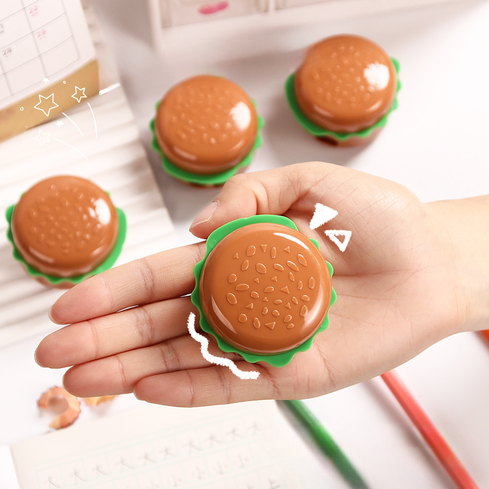 Burger Shape Double Hole Pencil Sharpener