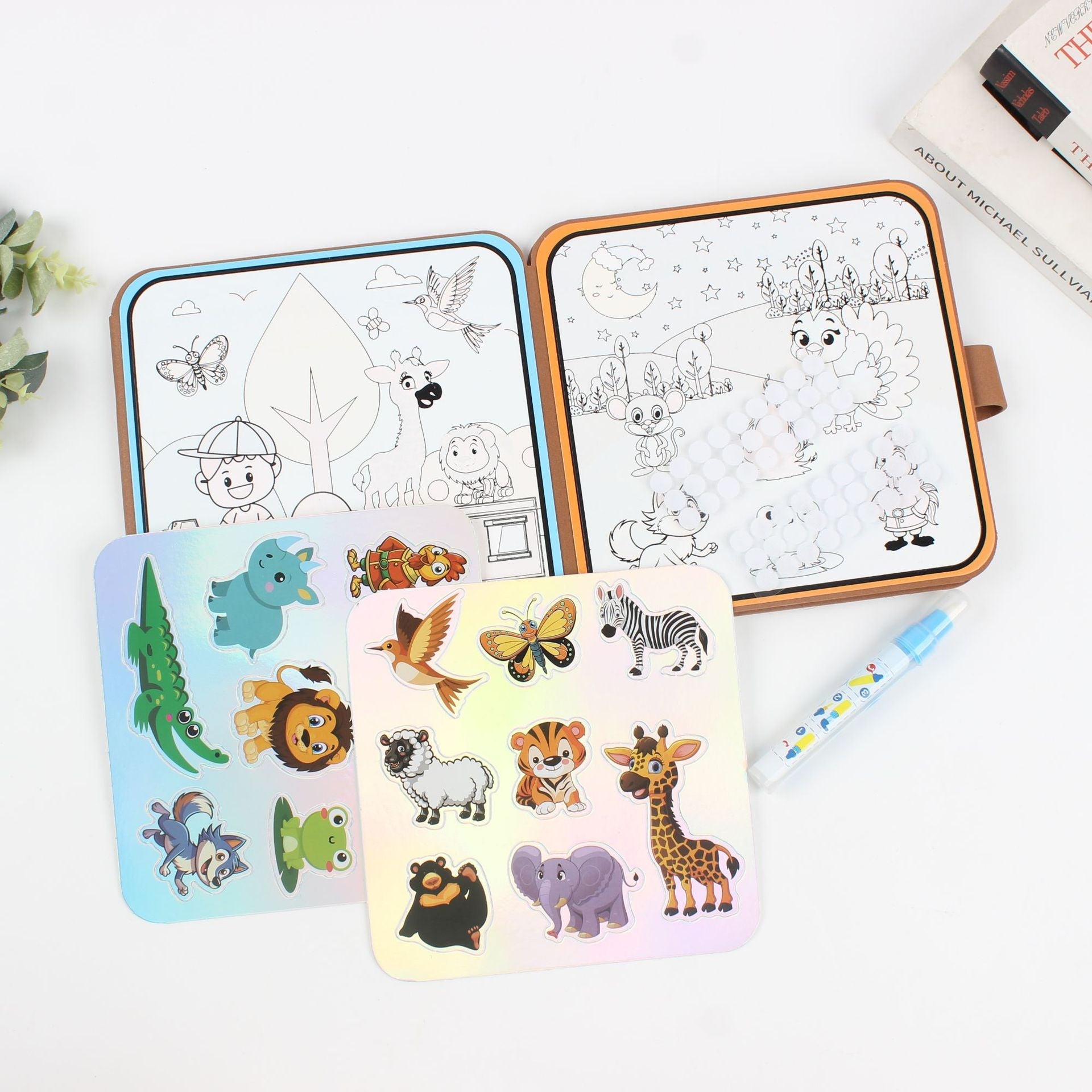 Creative Water Painting & Sticker Doodle Book