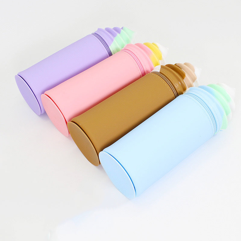 Ice-Cream Silicone Soft Zipper Pencil Case | Pouch