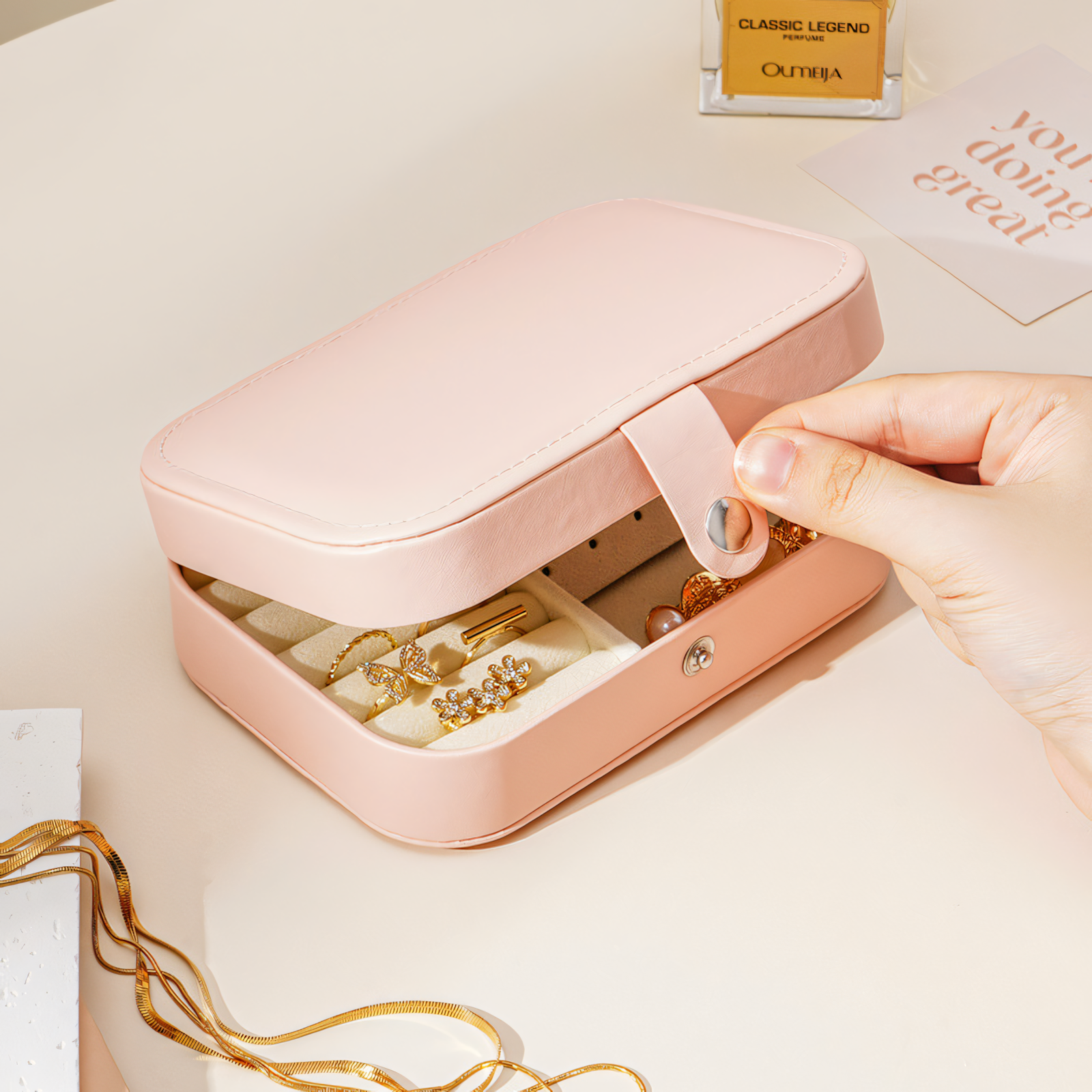 Double Layer Jewelry Box Organizer