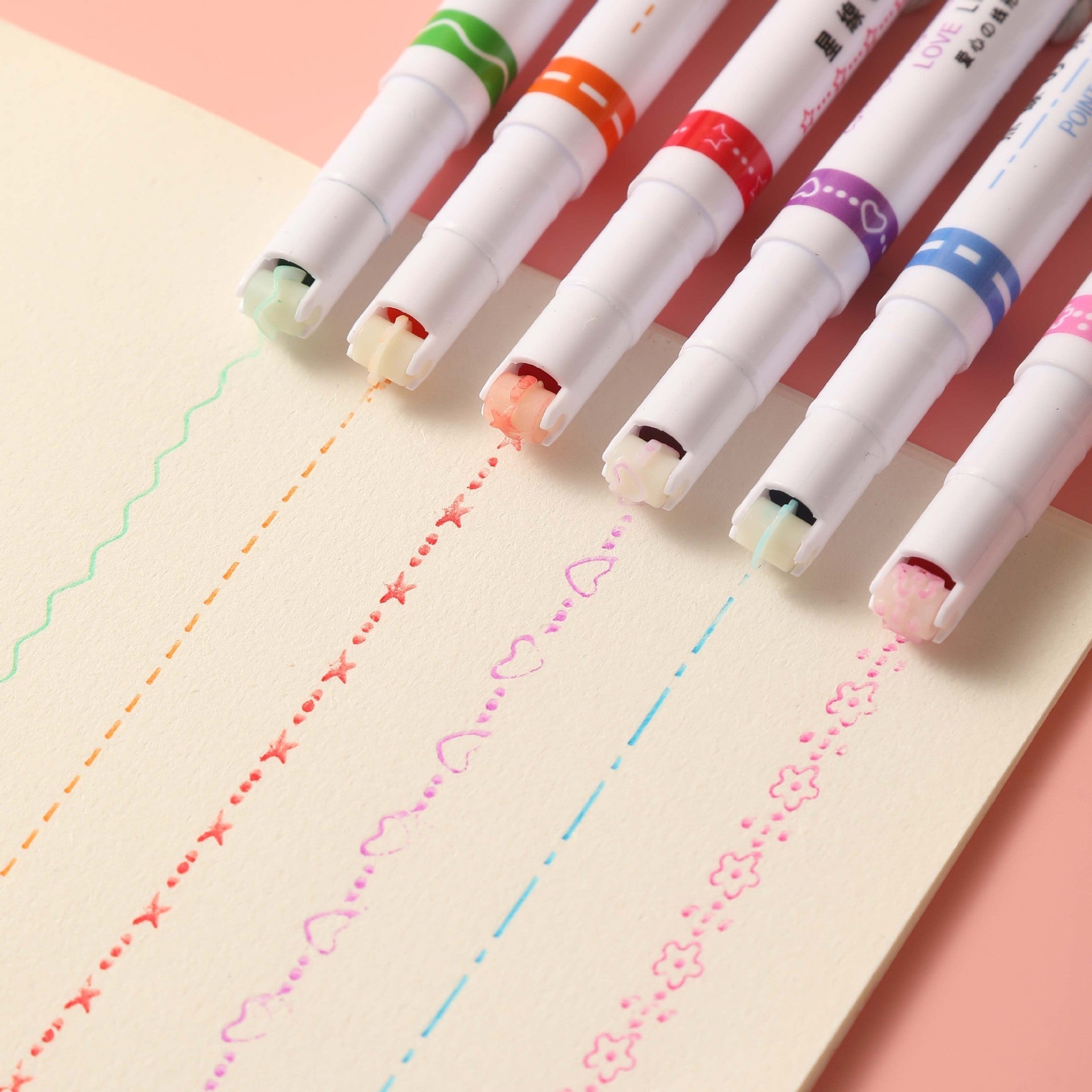 6-in-1 Pattern Roller Linear Color Pen