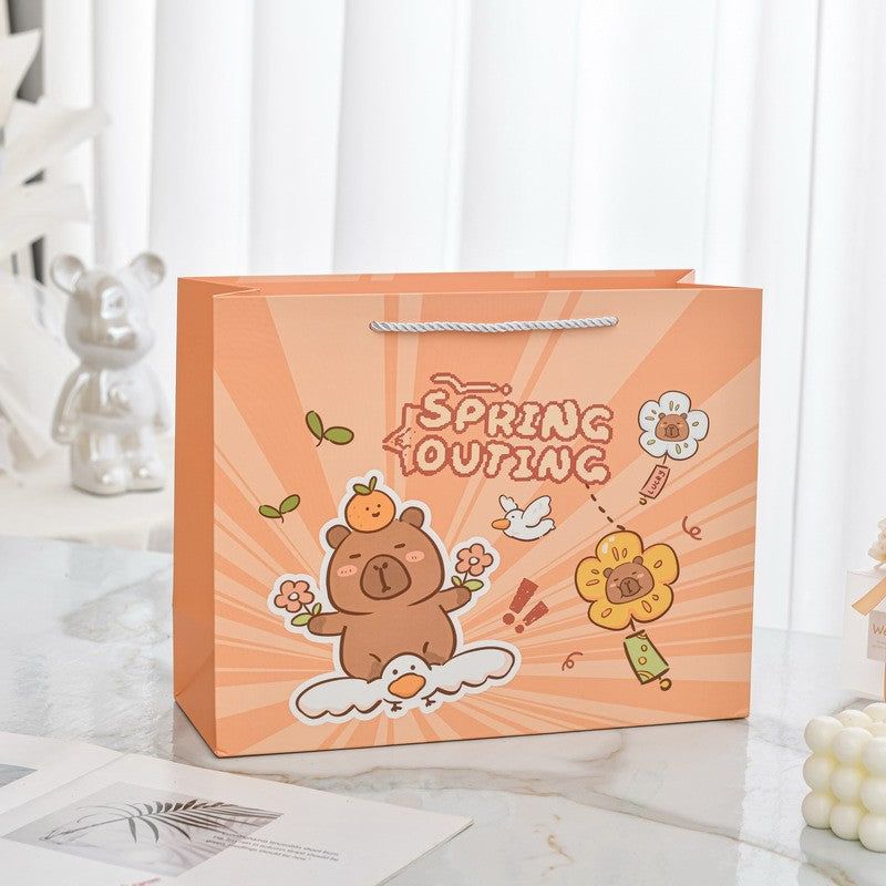 Cute Capybara Paper Gift Bag