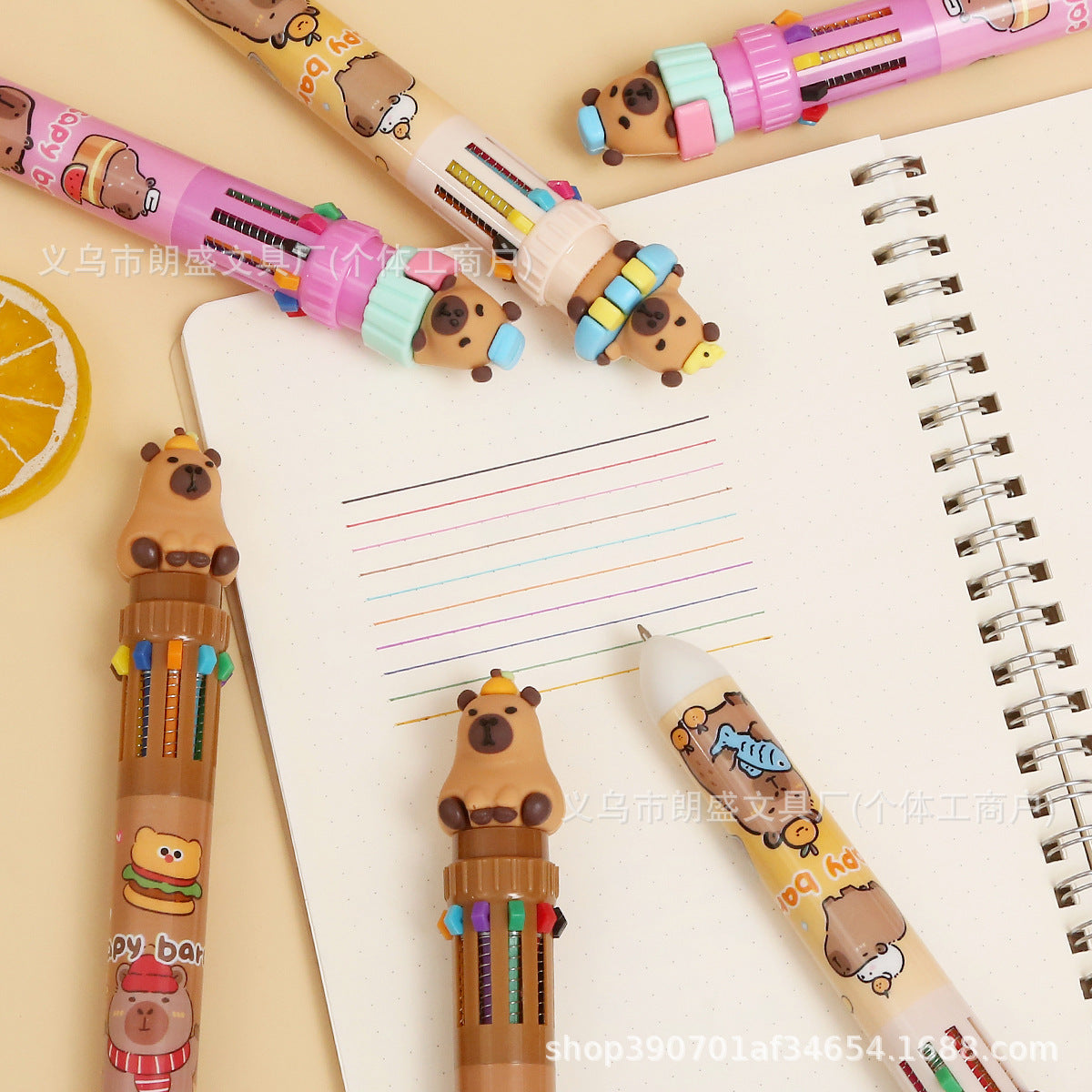 Capybara 10 in 1 Multicolor Pen