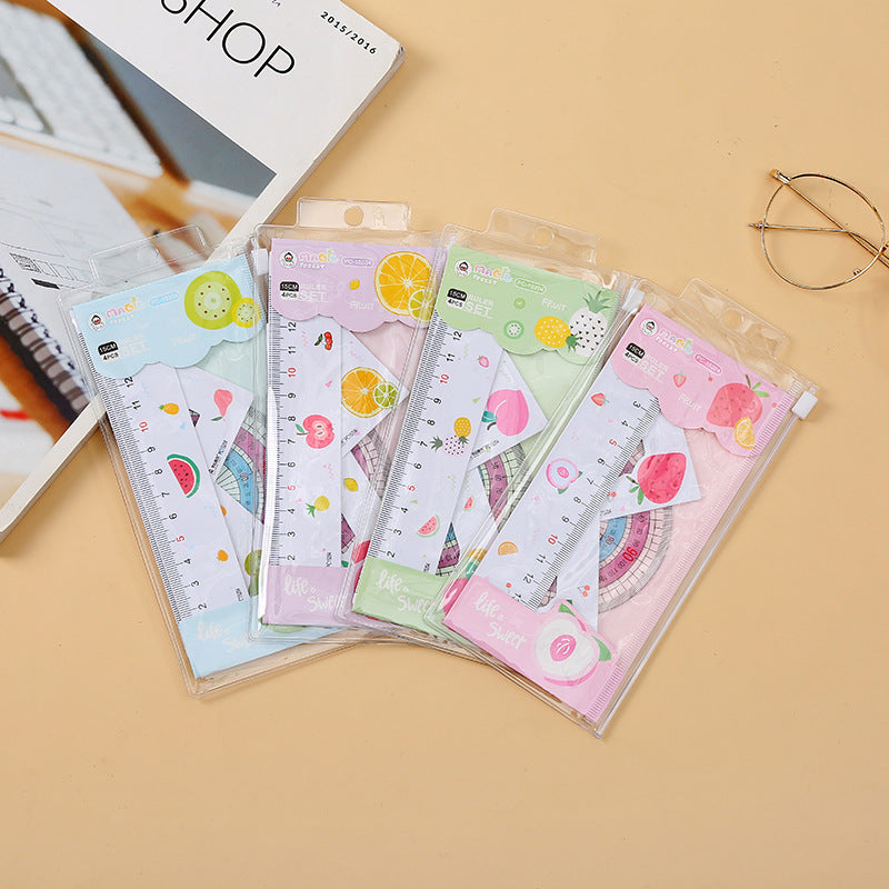 ✏️📐 4-in-1 Geometry Ruler Set 15 Cm | Perfect for Students