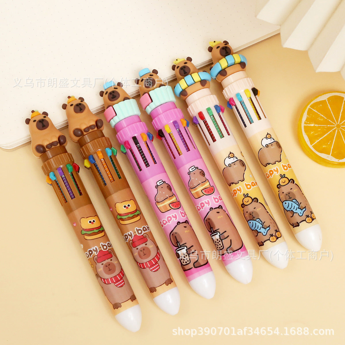 Capybara 10 in 1 Multicolor Pen