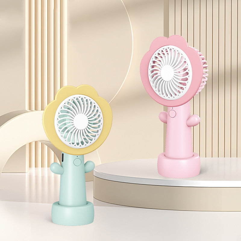 Flower Style USB Rechargeable 3-Speed Handheld Fan