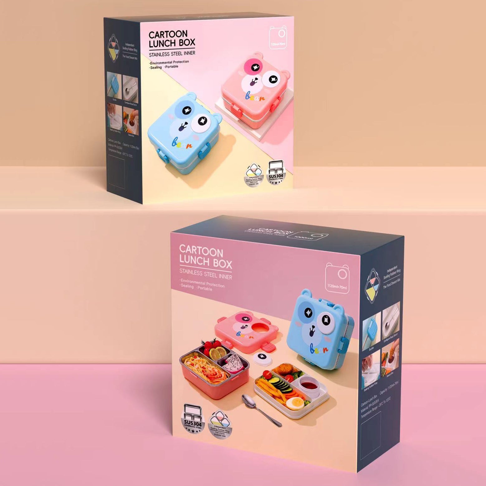 Carnival Stainless Steel Lunch Box - Bear