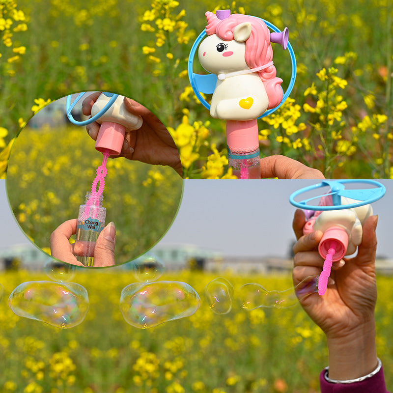2 in 1 Unicorn Bubble Wand & Flying Saucer
