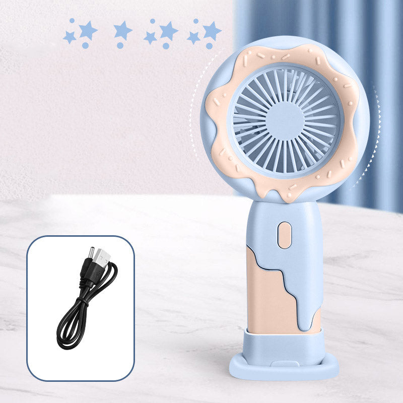 Cute Donut Design Rechargeable Handheld Fan