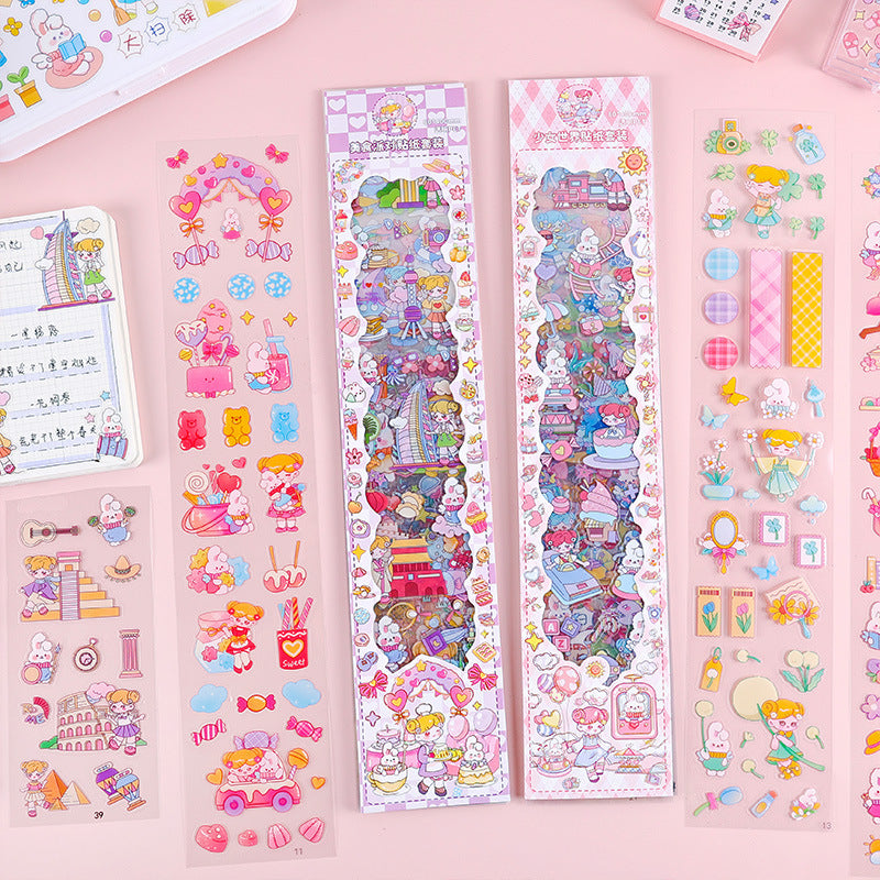 Cute & Aesthetic Girl Decorative Stickers for Crafts & Decor