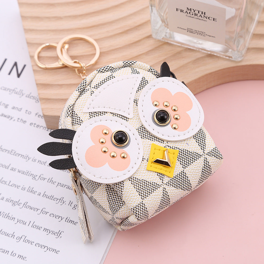 Cute Owl Backpack Coin Purse Keyring