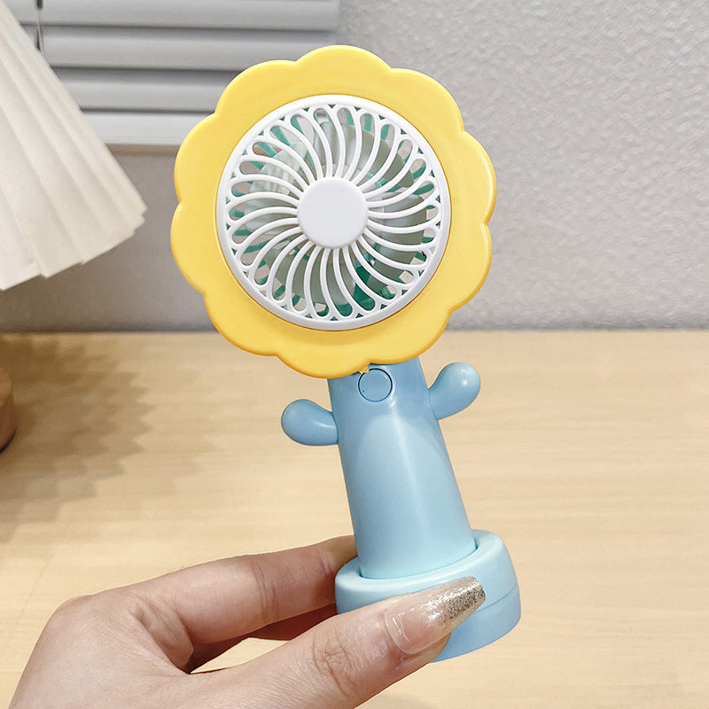 Flower Style USB Rechargeable 3-Speed Handheld Fan