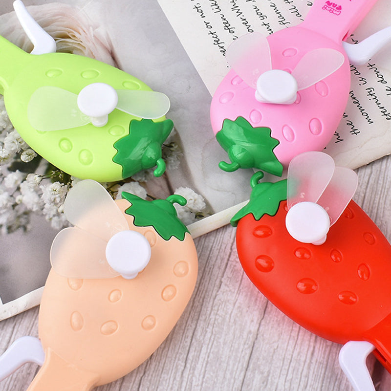 Pocket-Sized Strawberry Shaped Hand Pressure Fan