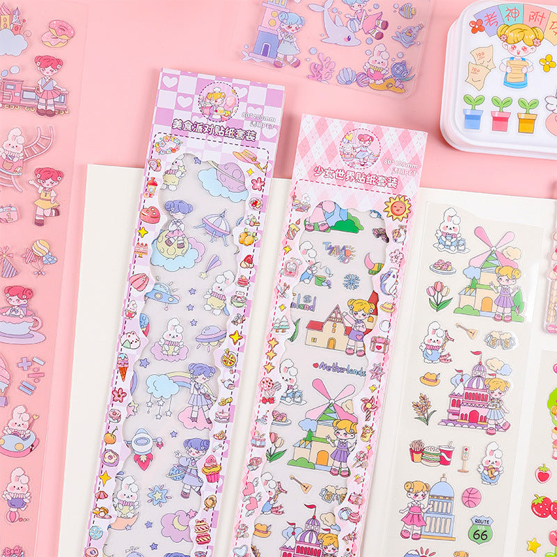 Cute & Aesthetic Girl Decorative Stickers for Crafts & Decor