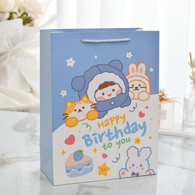 Kawaii Cartoon Happy Birthday Paper Gift Bag
