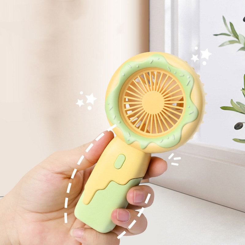 Cute Donut Design Rechargeable Handheld Fan