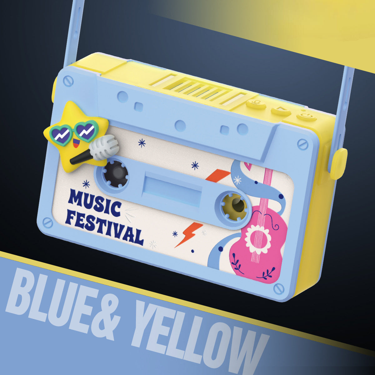 Hip-Hop Modern Cool: Tape-Style Neck Fan & Recorder