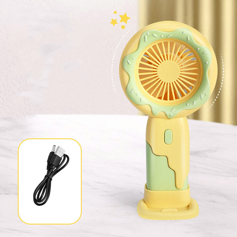 Cute Donut Design Rechargeable Handheld Fan