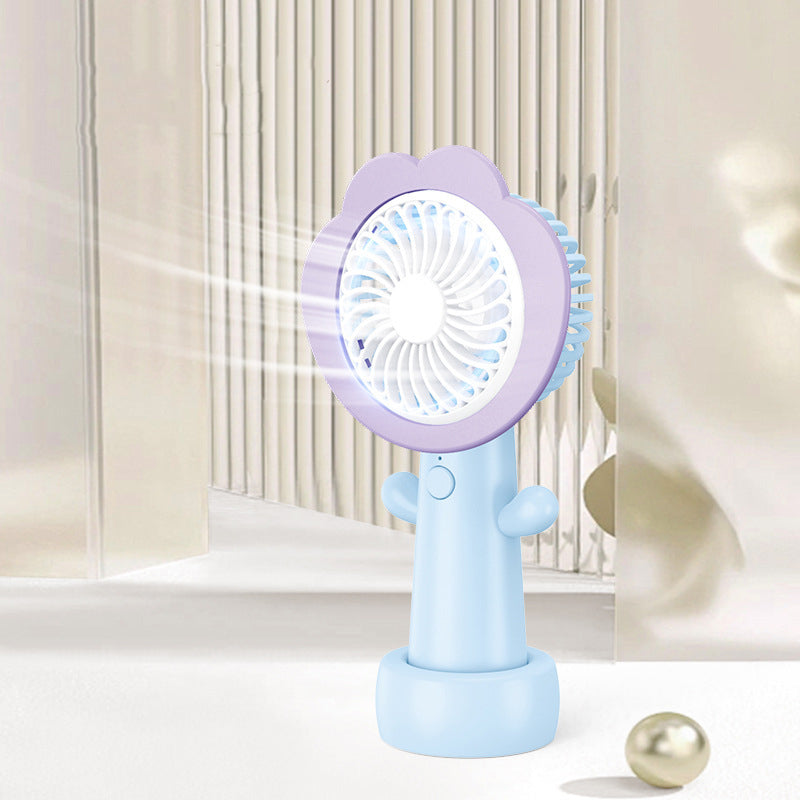 Flower Style USB Rechargeable 3-Speed Handheld Fan