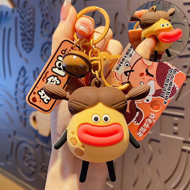 Squishy Potato King-sausage Mouth & Big Eyes Keychain