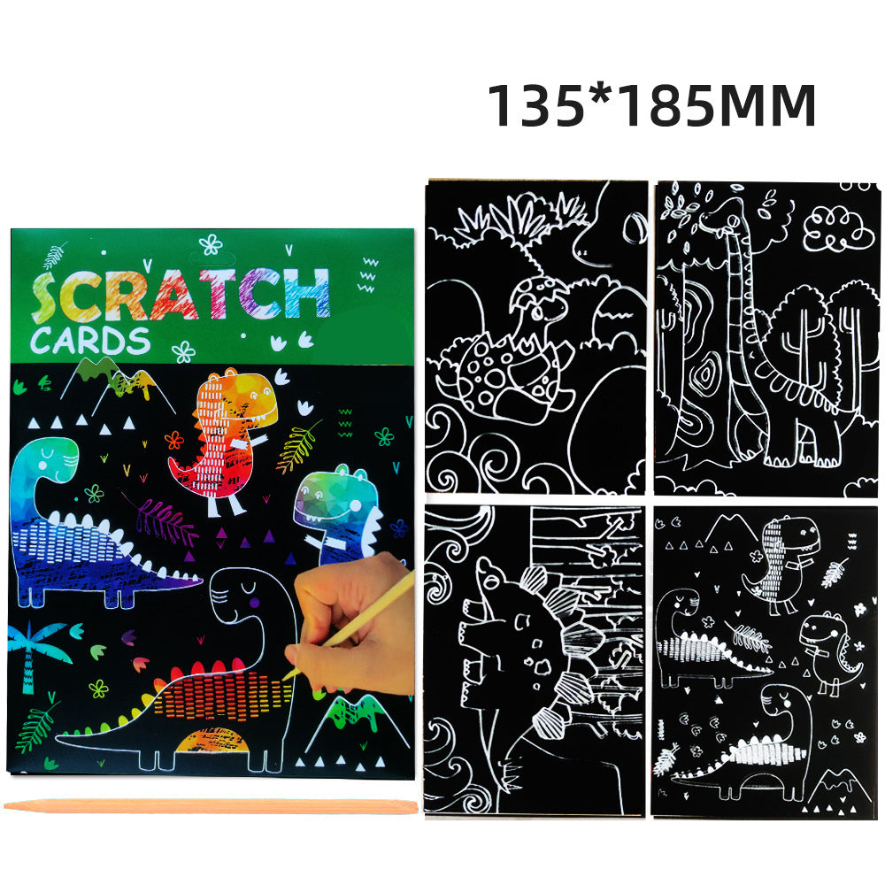 Kids' Painting Fun Scratch Cards 8 Sheets