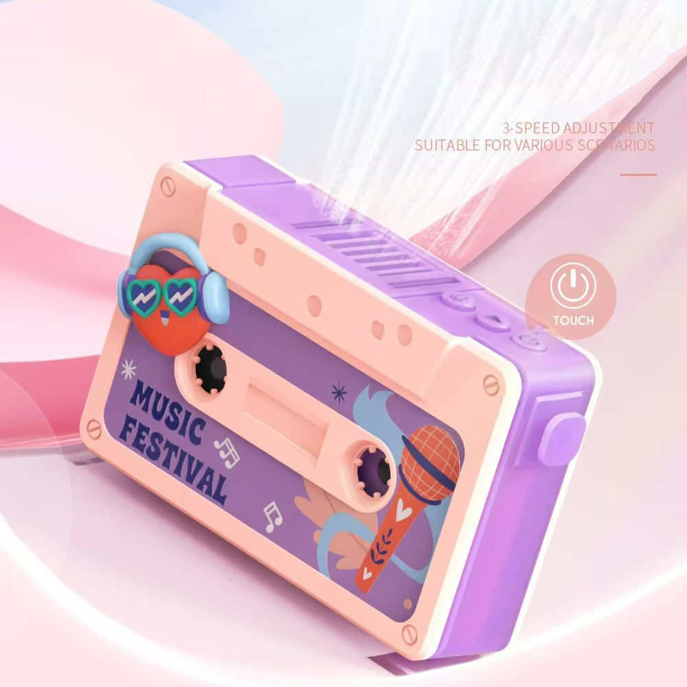 Hip-Hop Modern Cool: Tape-Style Neck Fan & Recorder