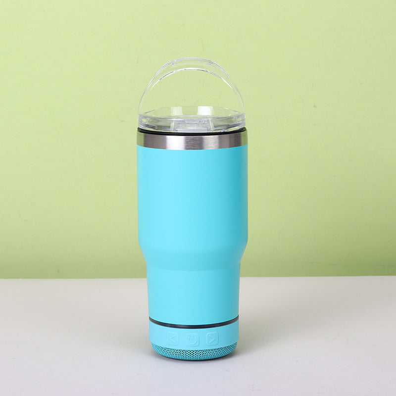 2-in-1 Stainless Steel Cup with Built-in Bluetooth Speaker
