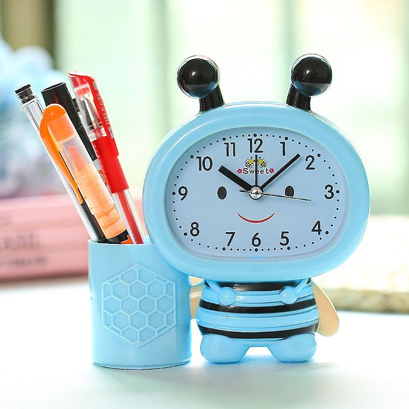 Honey Bee Mini Clock with Pen Holder