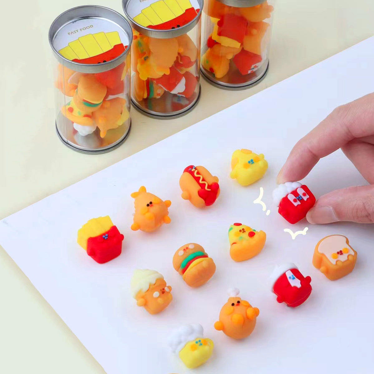 Fast Food Eraser Pack of 12