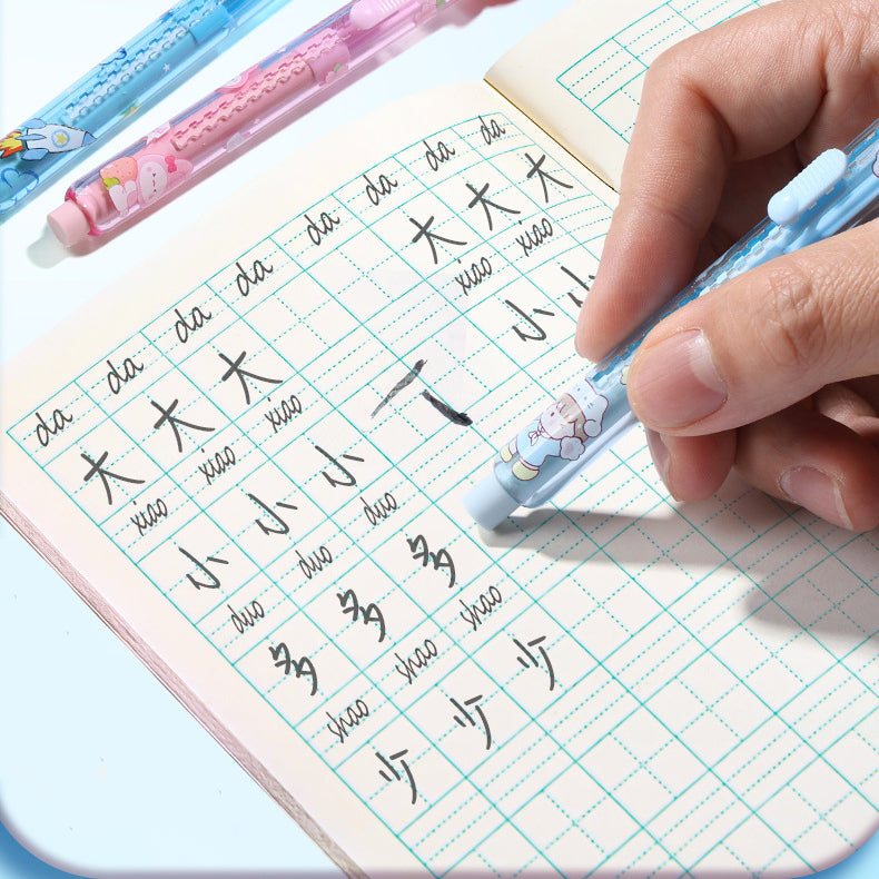 Girl Push Pull Retractable Sliding Eraser