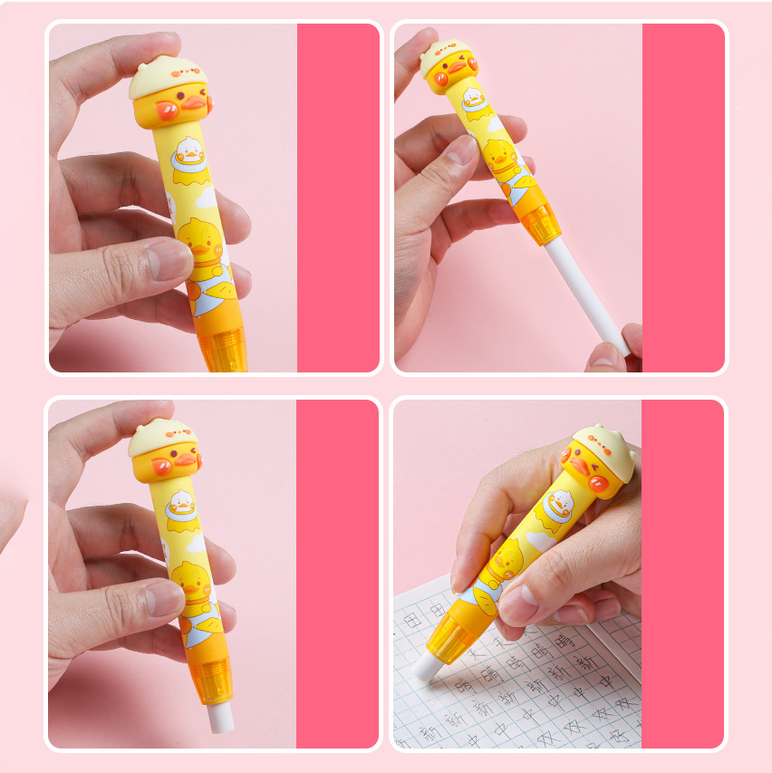 Happy Duck Retractable Sliding Eraser