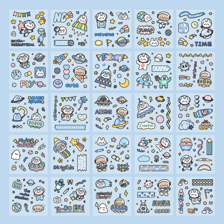 Space Bunny Stickers - Dreamy & Decorative!