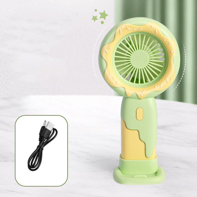 Cute Donut Design Rechargeable Handheld Fan