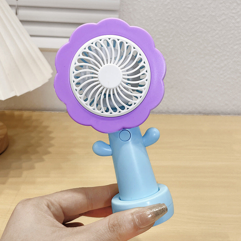 Flower Style USB Rechargeable 3-Speed Handheld Fan