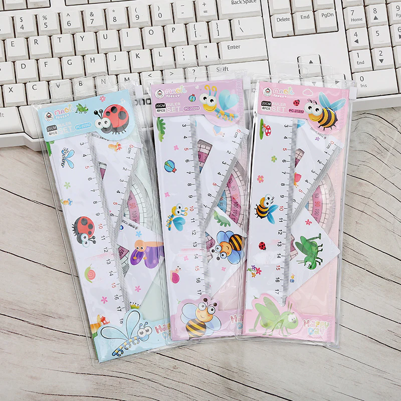 Geometry Ruler Set of 4 Pcs | 20 Cm