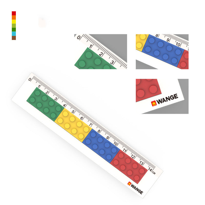 14cm DIY Bricks Design Ruler