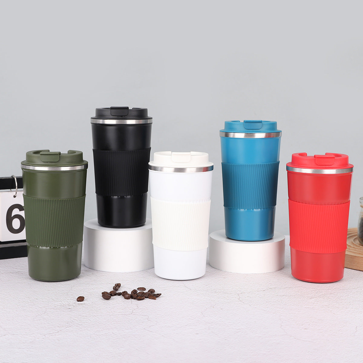 Stainless Steel Vacuum Coffee Mug with Sleeve 510ml