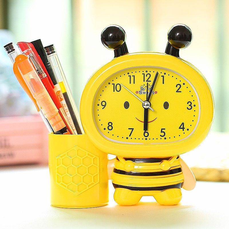 Honey Bee Mini Clock with Pen Holder