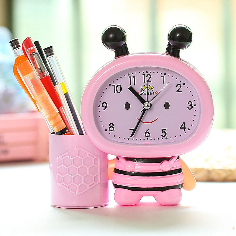 Honey Bee Mini Clock with Pen Holder